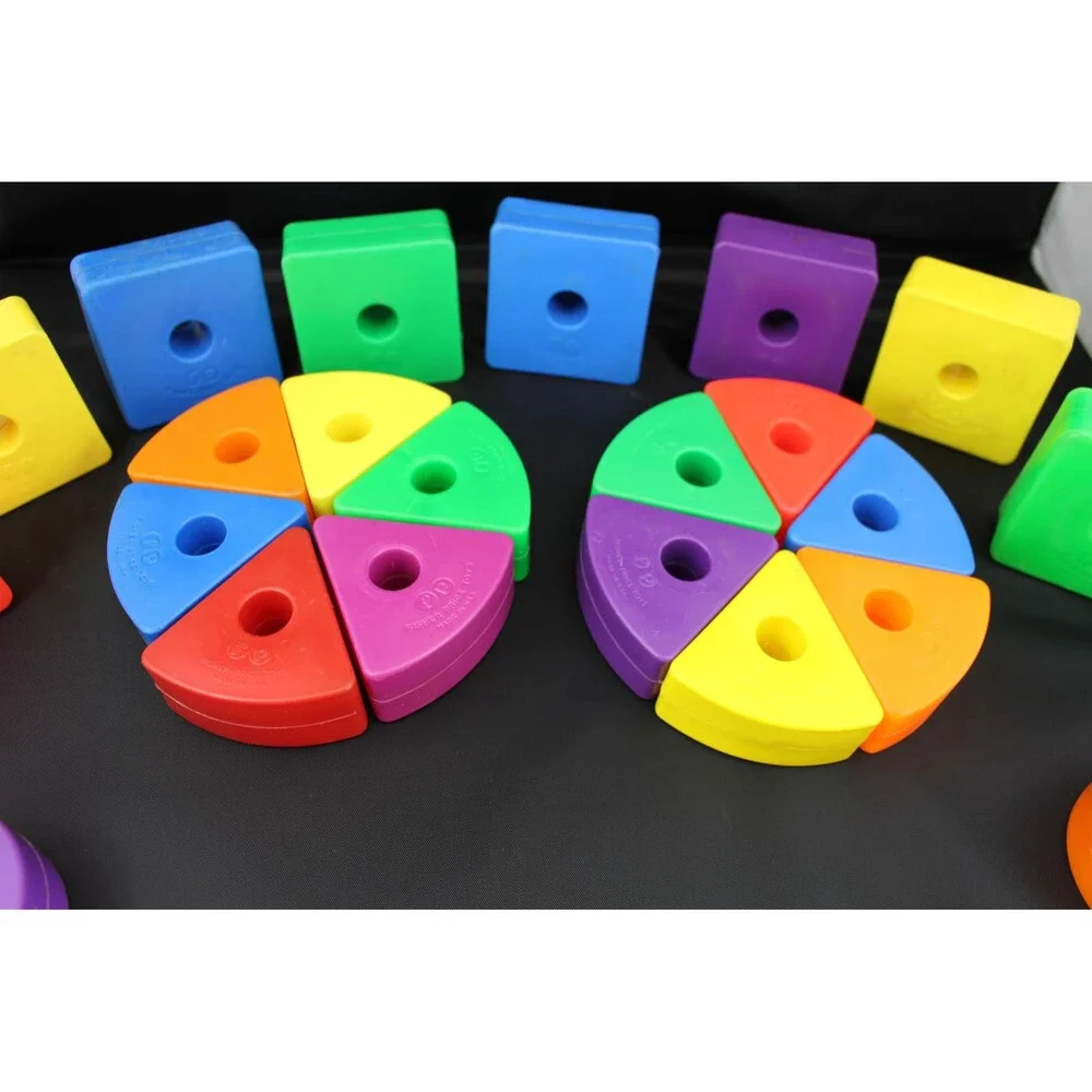 Vintage Fisher-Price Creative Blocks‎ Bold Chunky Stacking Sorting Toy 27 Pieces